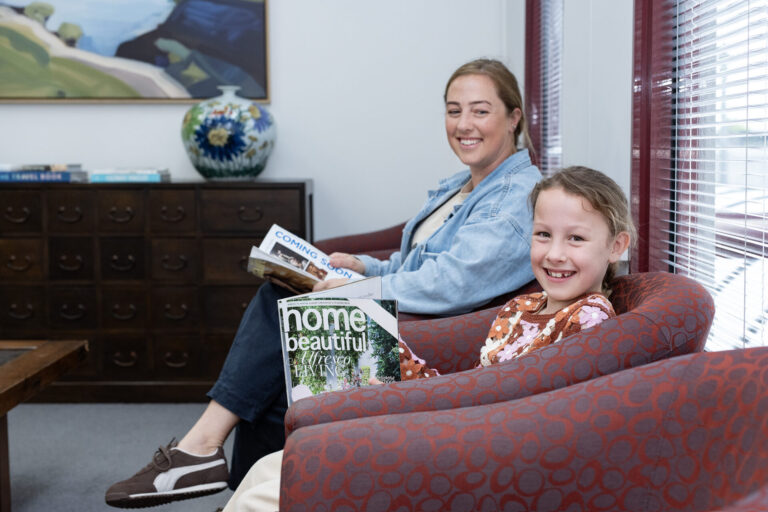 kids' dentist in geelong - happy kid in waiting room at geelong dental centre
